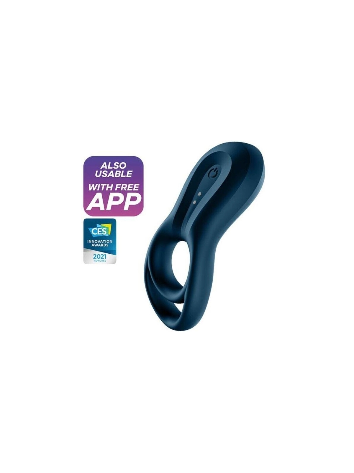 Epic Duo Ringvibratorapp Blau von Satisfyer Connect