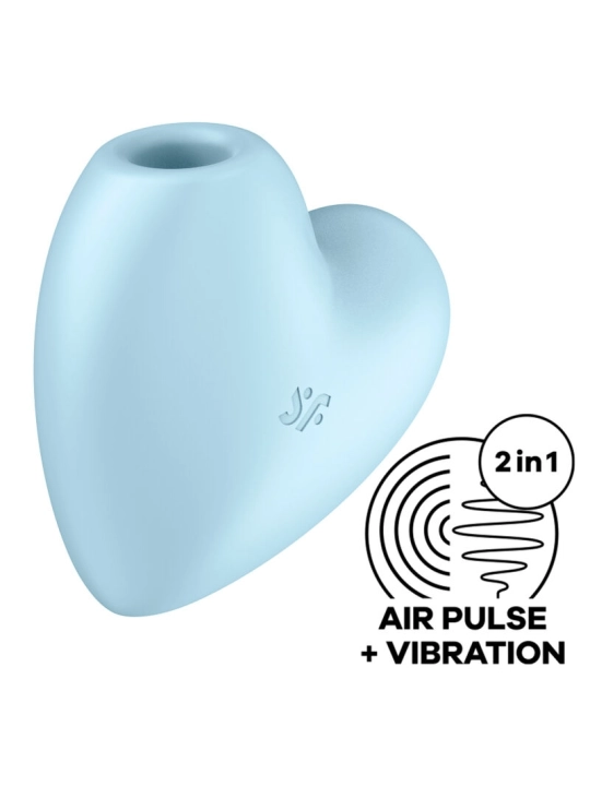 Cutie Heart Air Pulse Stimulator & Vibrator Blau von Satisfyer Air Pulse