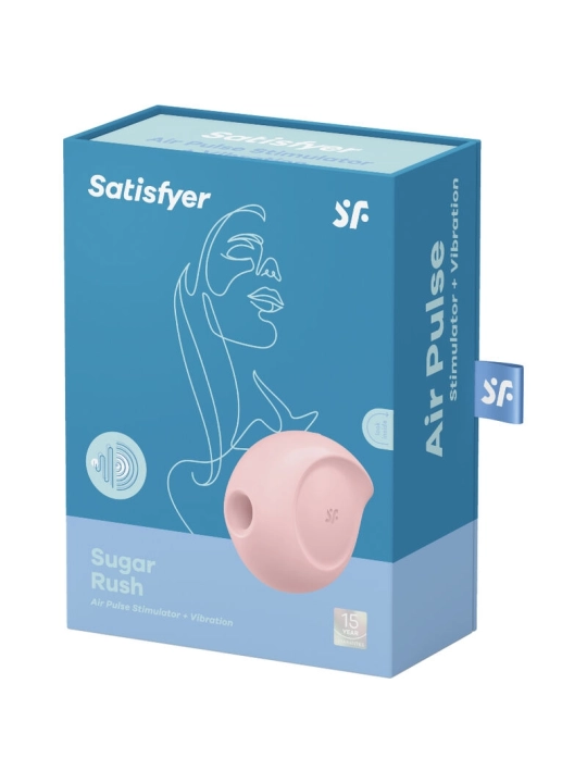 Sugar Rush Air Pulse Stimulator & Vibrator Rosa von Satisfyer Air Pulse