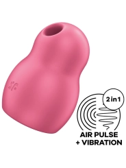 Pro To Go 1 Doppelter Luftpulsstimulator & Vibrator Rot von Satisfyer Air Pulse