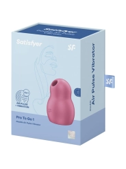 Pro To Go 1 Doppelter Luftpulsstimulator & Vibrator Rot von Satisfyer Air Pulse