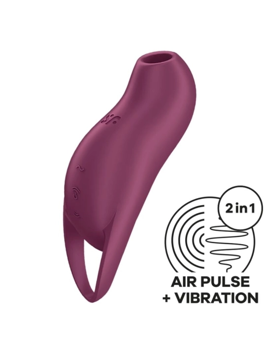 Pocket Pro 1 Klitoris-Stimulator Granat von Satisfyer Air Pulse