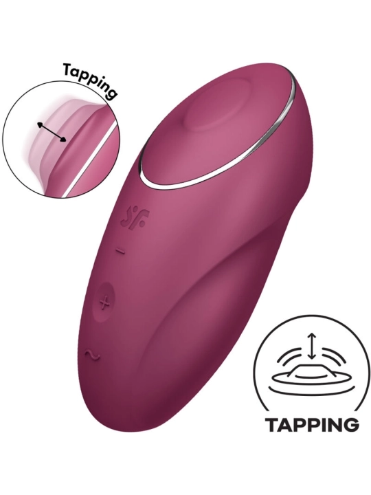 Tap & Climax 1 Auflegvibrator Rot von Satisfyer Layons