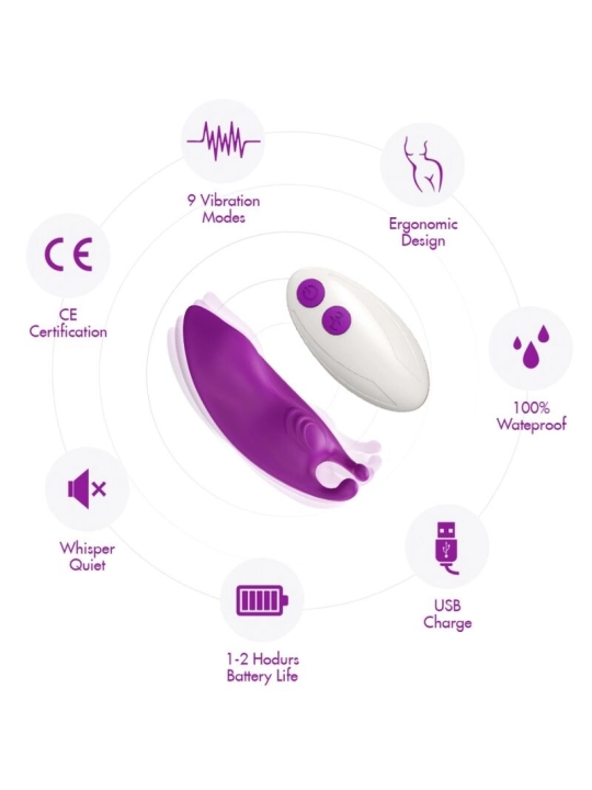 Honeybee Tragbares Höschenn Vibrator G-Spot Fernbedienbares Lila von Armony Wearables