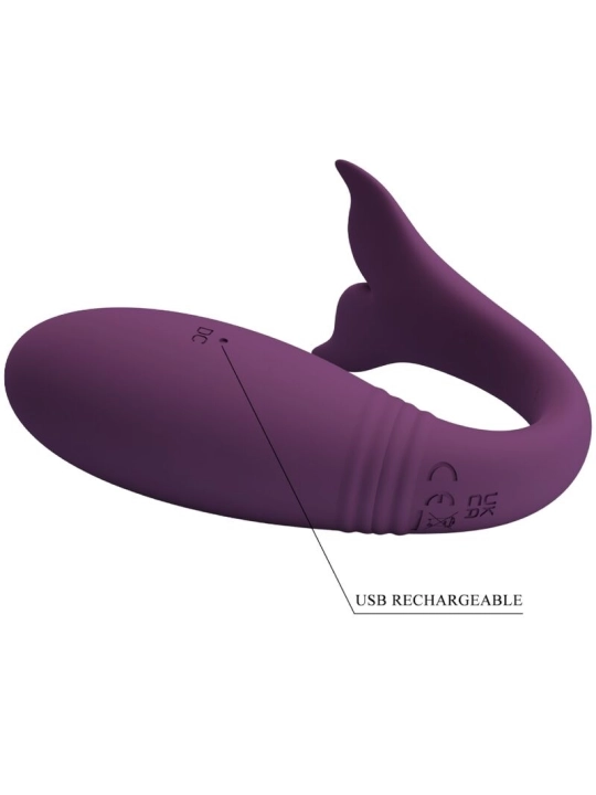 Jayleen Vibrator mit App-Fernbedienbares Lila von Pretty Love Led