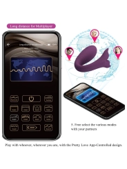 Jayleen Vibrator mit App-Fernbedienbares Lila von Pretty Love Led