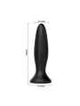 Wiederaufladbarer Schwarzer Vibrator Analsplug von Mr Play