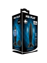 Wiederaufladbarer Schwarzer Vibrator Analsplug von Mr Play