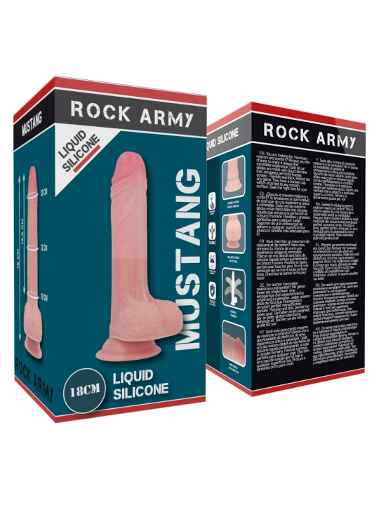 Liquid Silicone Premium Mustang Realistic 18 cm -O- 4.14 cm von Rock Army