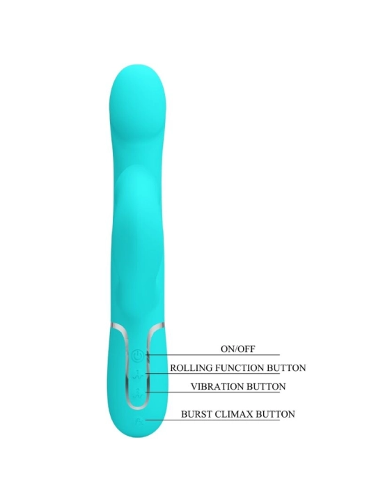 Rabbit Vibrator Pearls Aqua Green von Pretty Love Flirtation