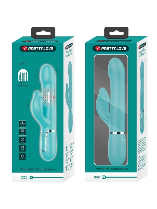 Rabbit Vibrator Pearls Aqua Green von Pretty Love Flirtation