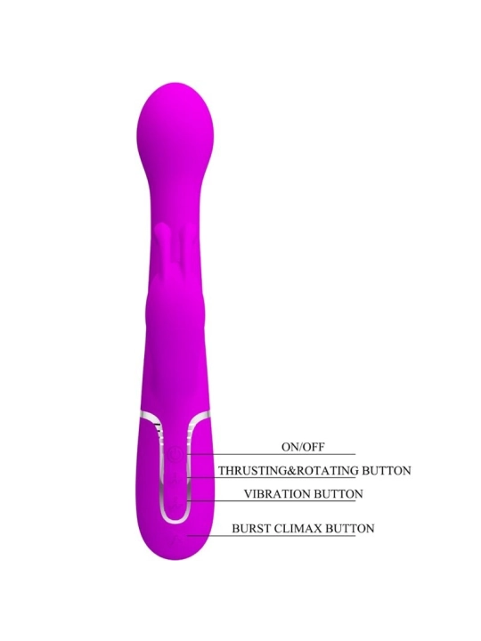 Dejon Rabbit Vibrator 3 in 1 Multifunktionsviolett von Pretty Love Flirtation