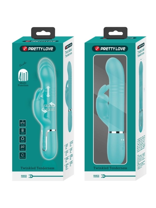 Coale Rabbit Vibrator Perlen Aquagrün von Pretty Love Flirtation