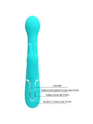 Dejon Rabbit Vibrator 3 in 1 Multifunktions-Aquagrün von Pretty Love Flirtation