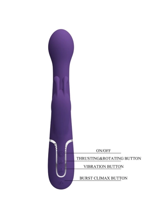 Dejon Rabbit Vibrator 3 in 1 Multifunktions-Lila von Pretty Love Flirtation