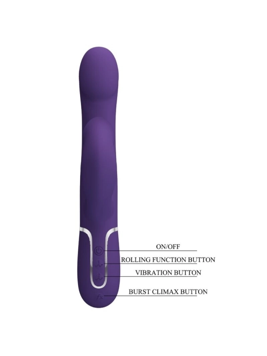 Zalin Rabbit Vibrator Perlen 4 in 1 Lila von Pretty Love Flirtation