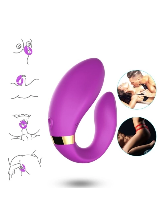 Crescent Vibrator für Paare, Fernbedienung, Lila von Armony For Couples