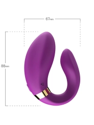 Crescent Vibrator für Paare, Fernbedienung, Lila von Armony For Couples