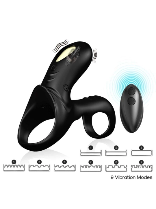 Ranger Doppelvibratorring für Paare Schwarz von Armony For Him