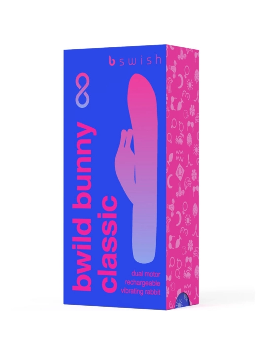 Bwild Bunny Infinite Klassischer Wiederaufladbarer Vibrator aus Blauem Silikon von B Swish