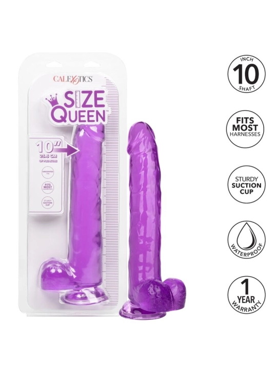 Grösse Königin-Dildo Lila 25.5 cm von Calexotics