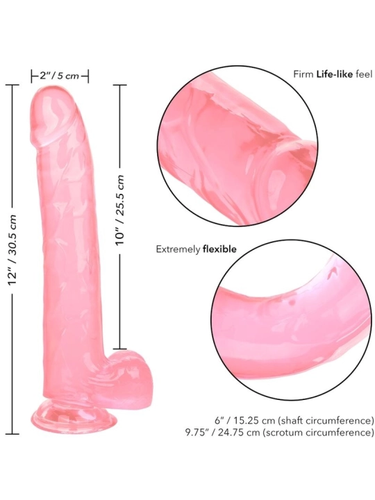 Grösse Königin-Dildo Rosa 25.5 cm von Calexotics