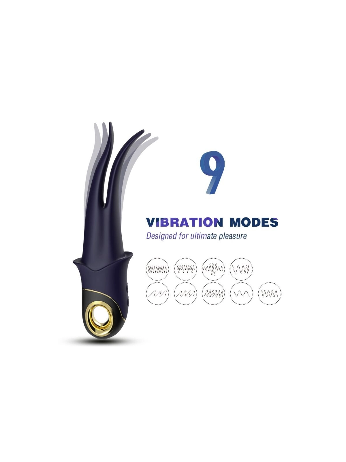 Shadow Vibrator Doppelkopf Teasing Blau von Armony Vibrators