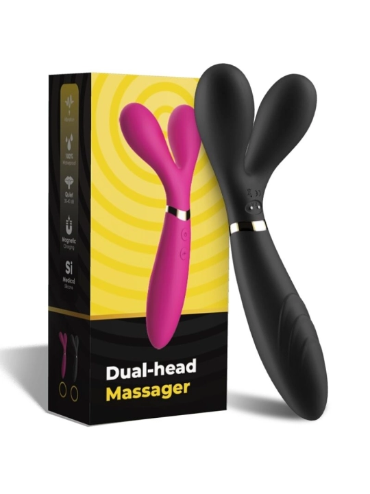 Y-Wand Massager & Vibrator Doppelkopf Schwarz von Armony Massagers