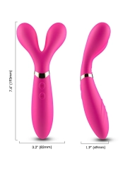 Y-Wand Massager & Vibrator Doppelkopf Fuchsia von Armony Massagers