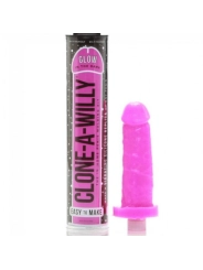 Leuchtenden Rosa Peniskloner von mit Vibrator von Clona-Willy