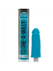 Leuchtenden Blauen Peniskloner von mit Vibrator von Clona-Willy