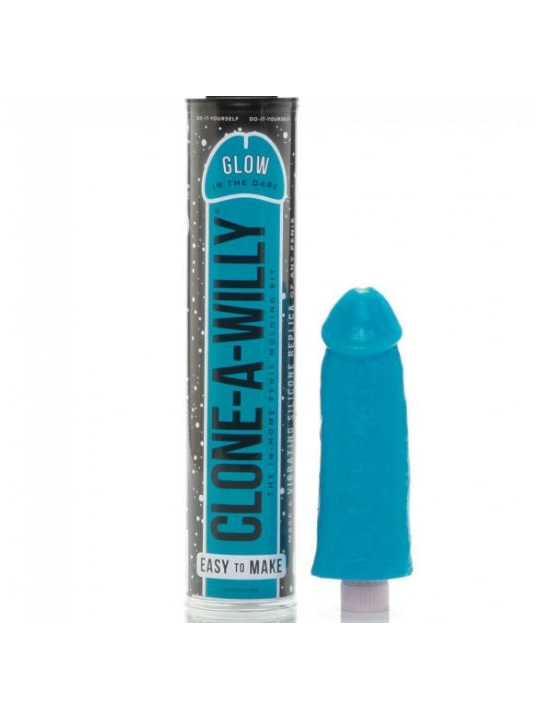 Leuchtenden Blauen Peniskloner von mit Vibrator von Clona-Willy