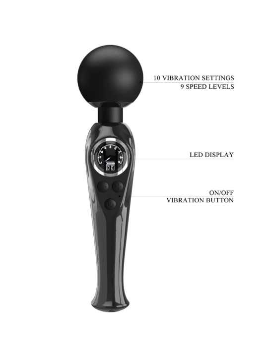 Skyler Vibrator Stab Schwarz von Pretty Love Led