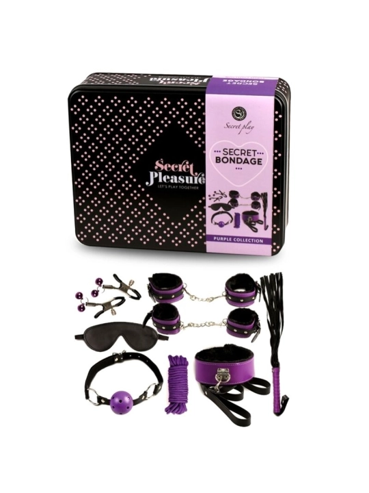 Bdsm Set 8pcs Purble / Black. von Secretplay 100% Fetish