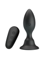 Analstecker mit Vibration, Schwarze Fernbedienung von Mr Play