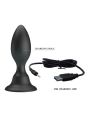 Analstecker mit Vibration, Schwarze Fernbedienung von Mr Play