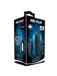 Analstecker mit Vibration, Schwarze Fernbedienung von Mr Play