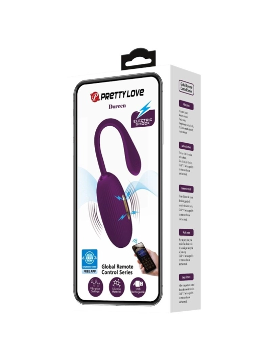 Doreen Purple Wiederaufladbares Vibrations-Ei von Pretty Love Smart