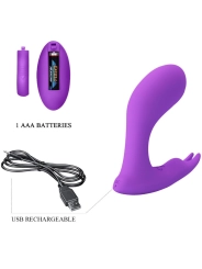 Idabelle Vibration & Pulsation Fernbedienbares Violett von Pretty Love Bottom