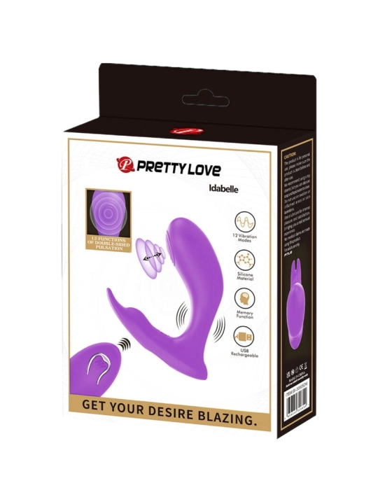 Idabelle Vibration & Pulsation Fernbedienbares Violett von Pretty Love Bottom