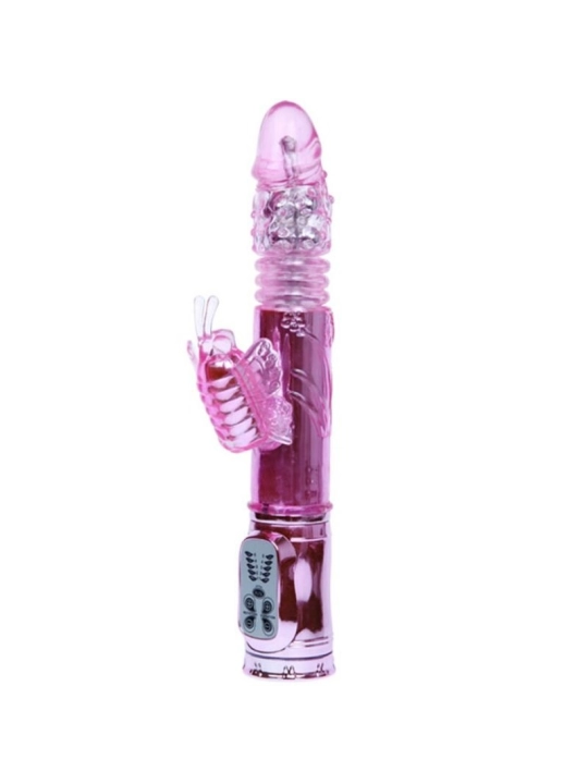 Wiederaufladbarer Vibrator mit Rotation und Pochenden Schmetterlingsstimulator von Baile Rotations