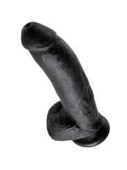 9 Dildo Schwarz mit Eier 22.9 cm von King Cock