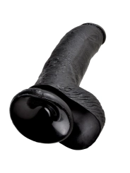 9 Dildo Schwarz mit Eier 22.9 cm von King Cock