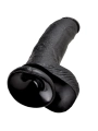 9 Dildo Schwarz mit Eier 22.9 cm von King Cock