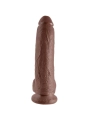 9 Dildo Braun mit Eier 22.9 cm von King Cock