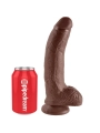 9 Dildo Braun mit Eier 22.9 cm von King Cock