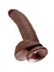 9 Dildo Braun mit Eier 22.9 cm von King Cock