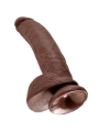 9 Dildo Braun mit Eier 22.9 cm von King Cock