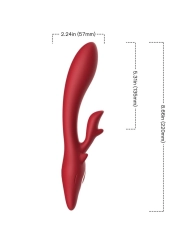 Elch Vibrator Kaninchen Gebogen Rot von Armony Vibrators