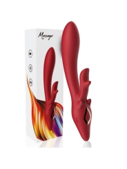 Elch Vibrator Kaninchen Gebogen Rot von Armony Vibrators